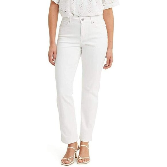 Levi's Denim - LEVIS WOMEN WHITE CLASSIC STRAIGHT JEANS 14M W32 NEW WITH TAG